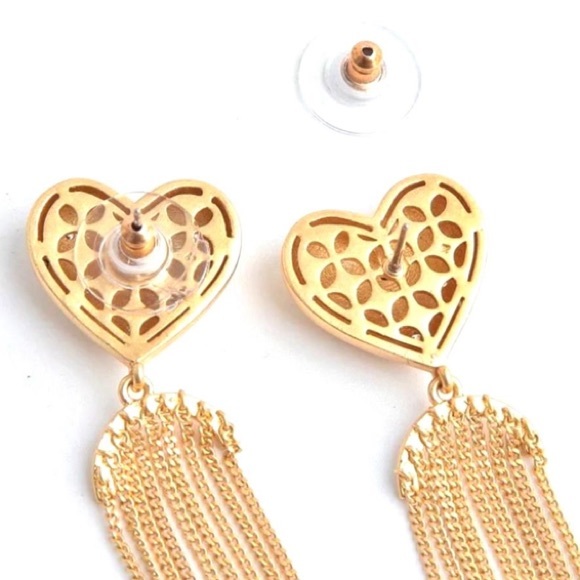 Kate Spade My Precious Heart Fringe Earrings NEW - Picture 9 of 9
